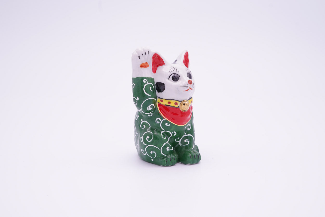 招き猫 4号|唐草模様 右手【デッドストック】