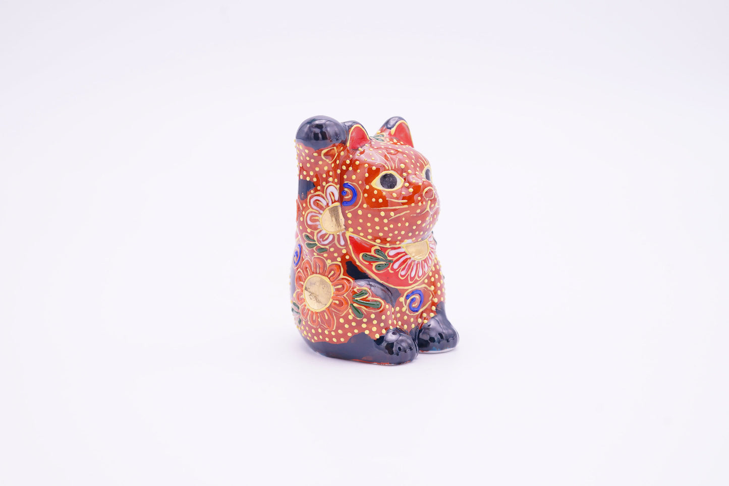 招き猫 2.5号|紺盛 右手【受注生産】