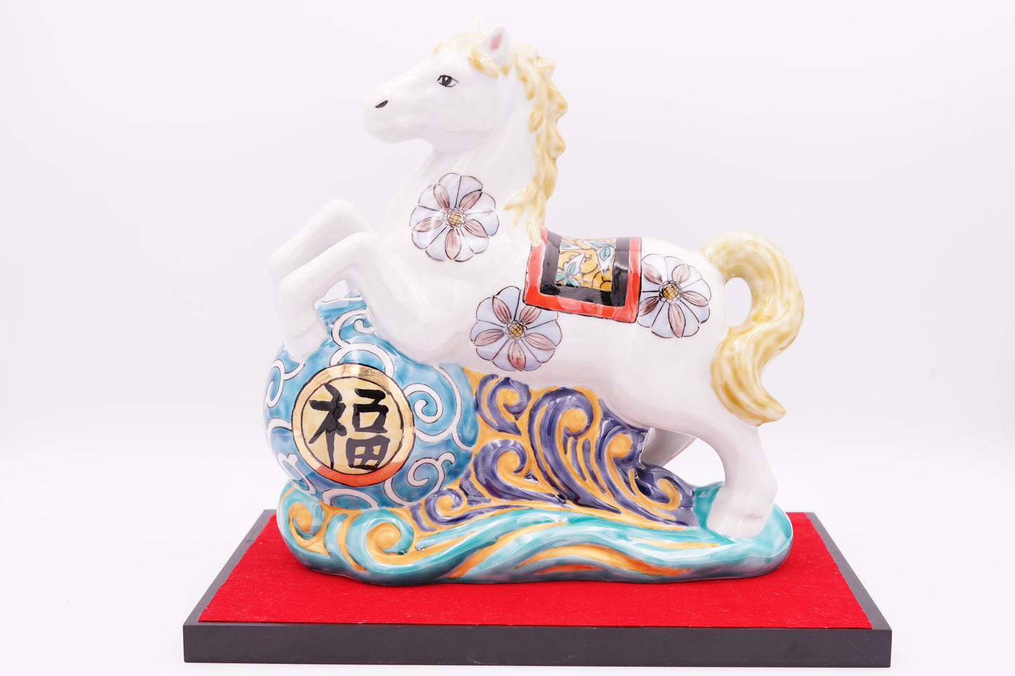 【干支 2026年】午｜7.5号 波乗り午 色絵九谷