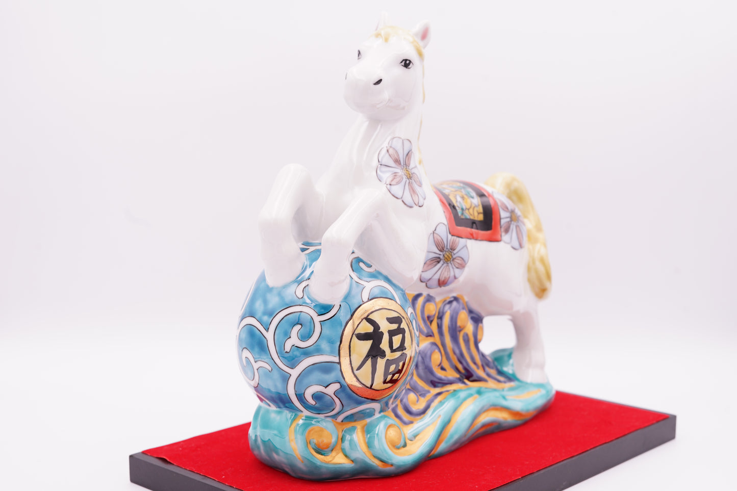 【干支 2026年】午｜7.5号 波乗り午 色絵九谷